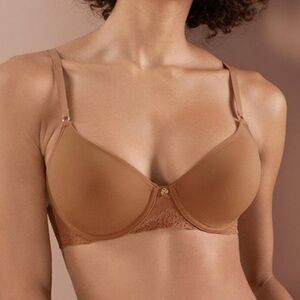 NWT Natori Bliss Perfection Underwire Lace Trim Bra in Glow 38G